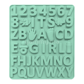 Moule Silicone Lettres et Chiffres 21,7 x 18,7 cm